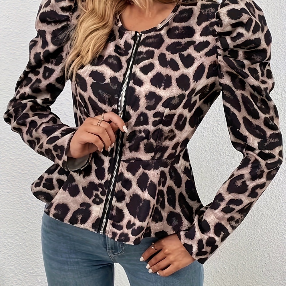 SHEIN Leopard Print Women's Blazer
